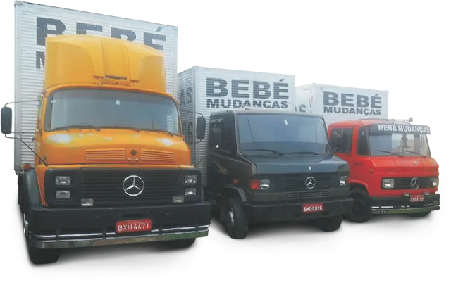 Frota de caminhões baú da Bebé Mudanças em Geral